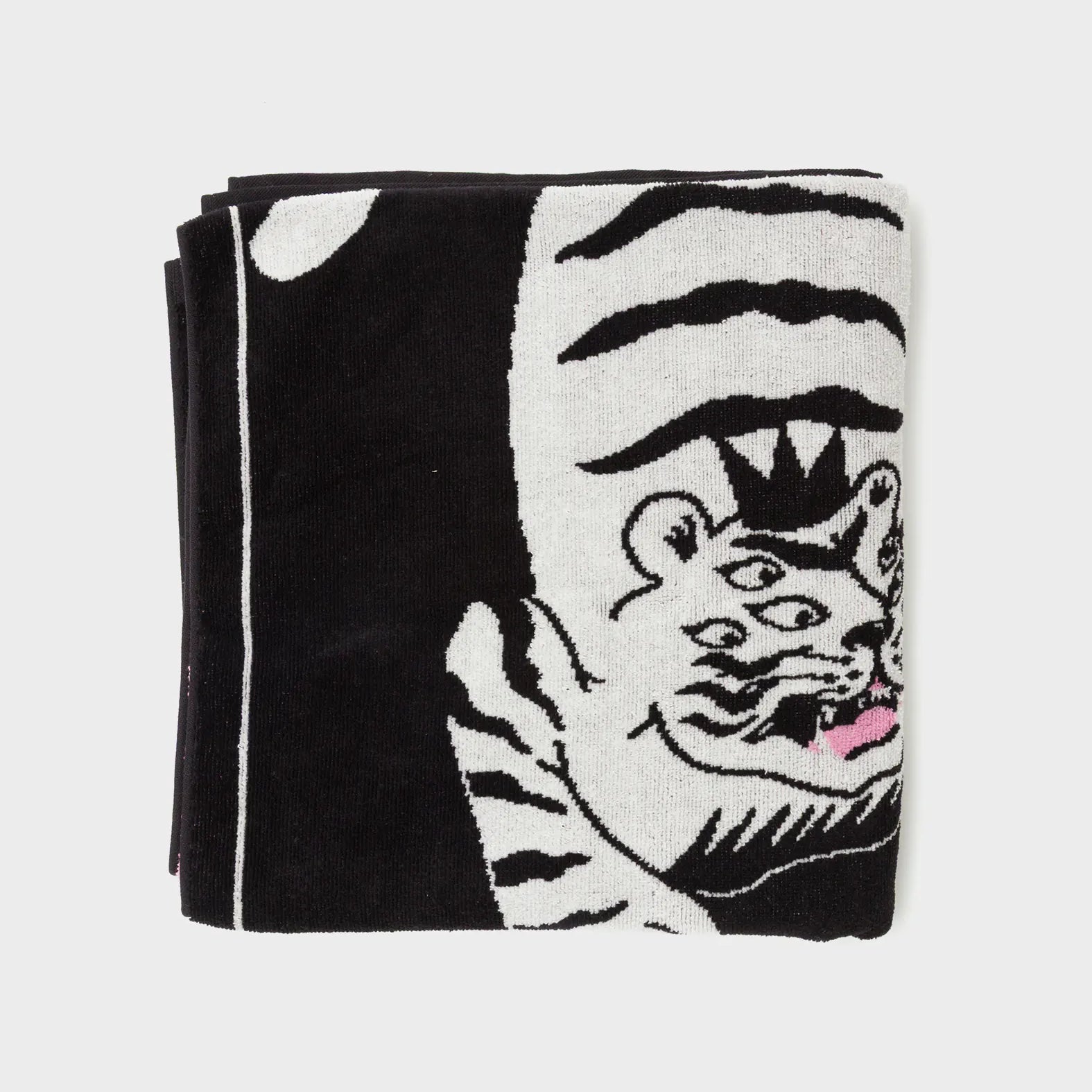 Beach Cotton Towel - Creatures of the Future Design - Wrapped View