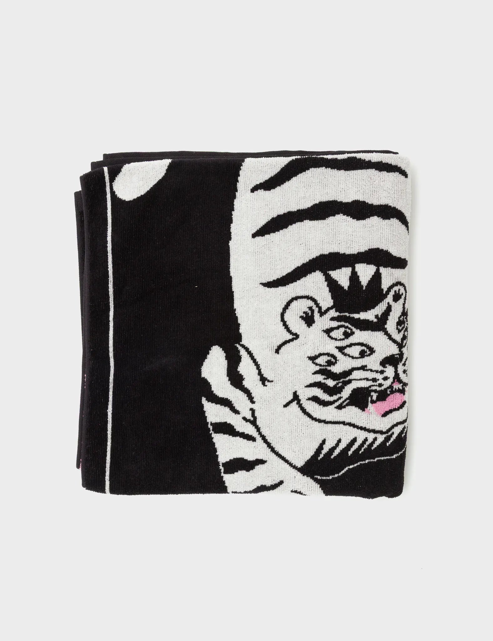 Beach Cotton Towel - Creatures of the Future Design - Wrapped View