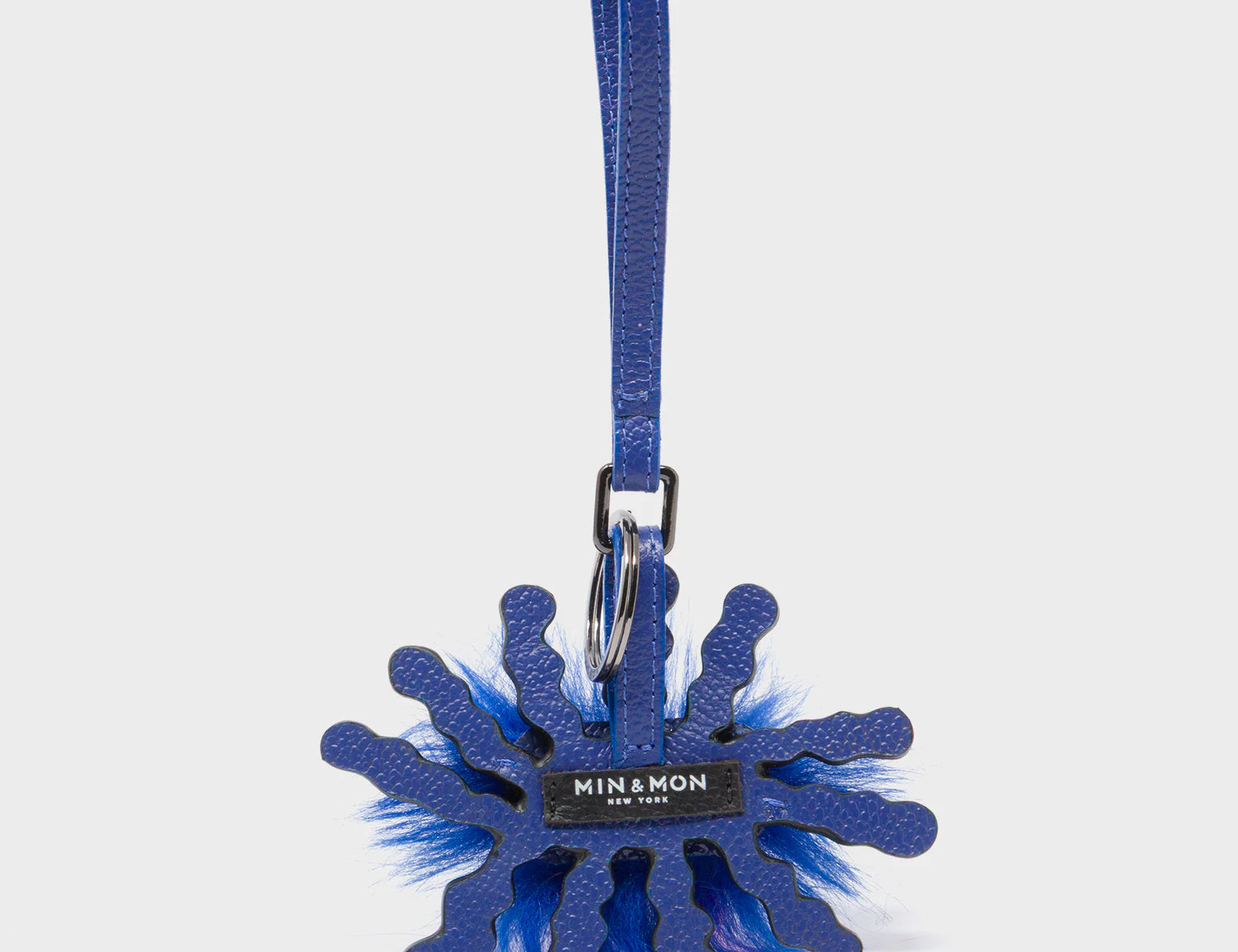 Velvoria - Royal Blue Leather Bag Charm - Back