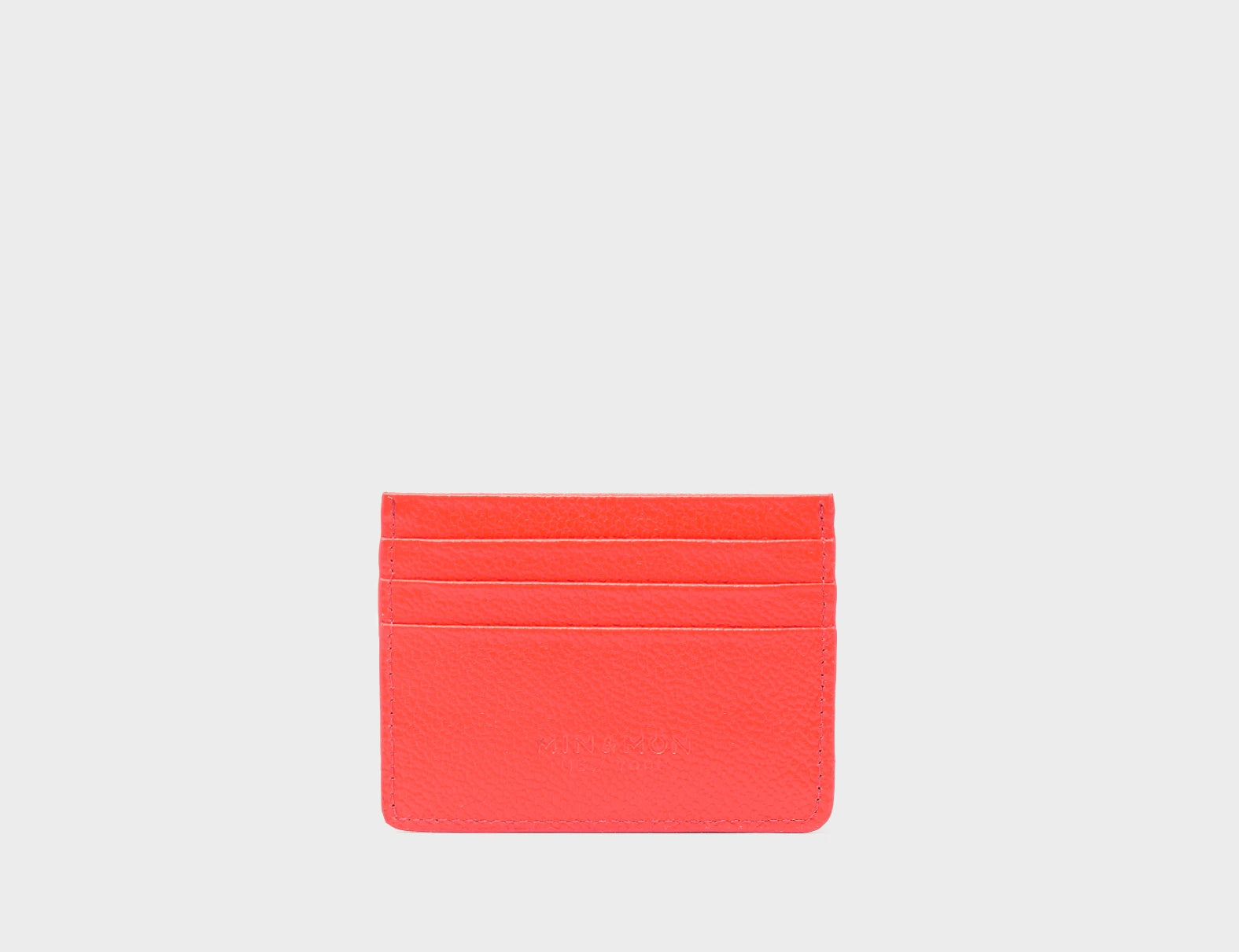 Fiesta Red Leather Cardholder - All Over Eyes Embroidery - Back 