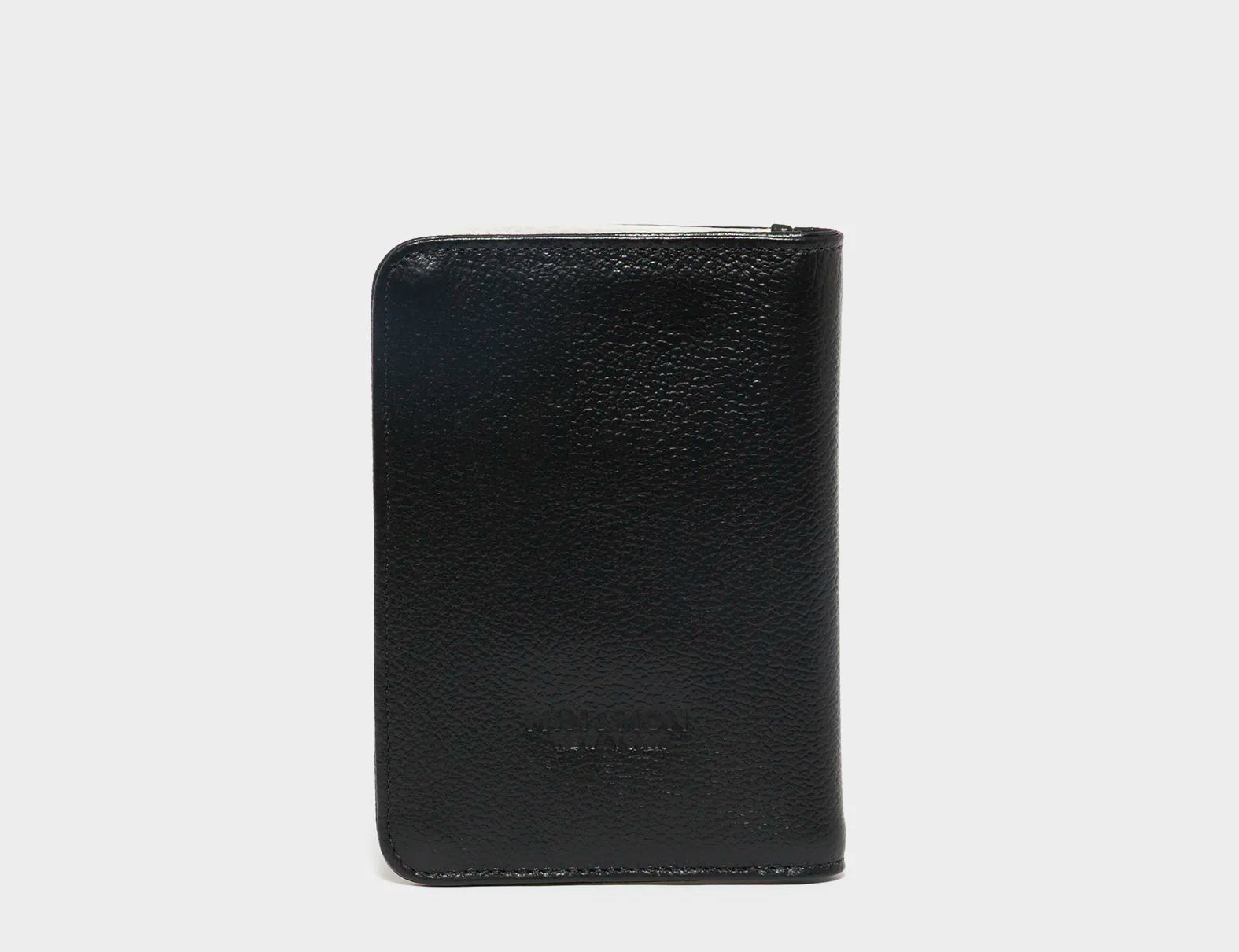 Frida Black Leather Passport Cover - Pigeonista Design - Back View