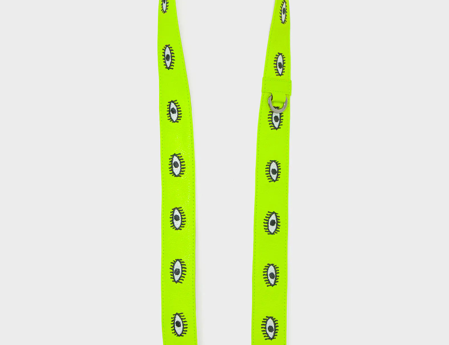  Detachable Sharp Green Leather Shoulder Strap - All Over Eyes Embroidery - to Use It