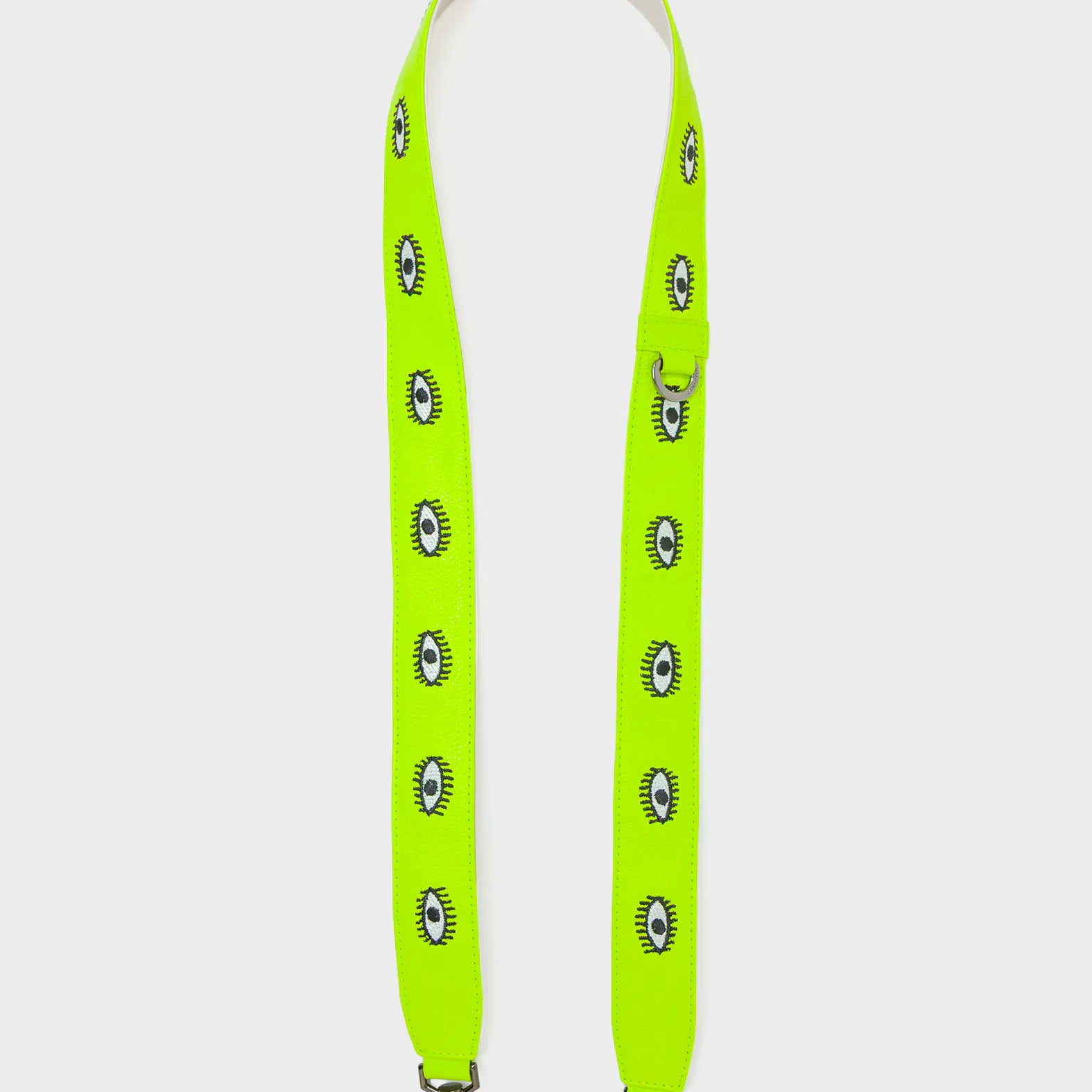  Detachable Sharp Green Leather Shoulder Strap - All Over Eyes Embroidery - to Use It
