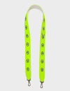 Detachable Sharp Green Leather Shoulder Strap - All Over Eyes Embroidery