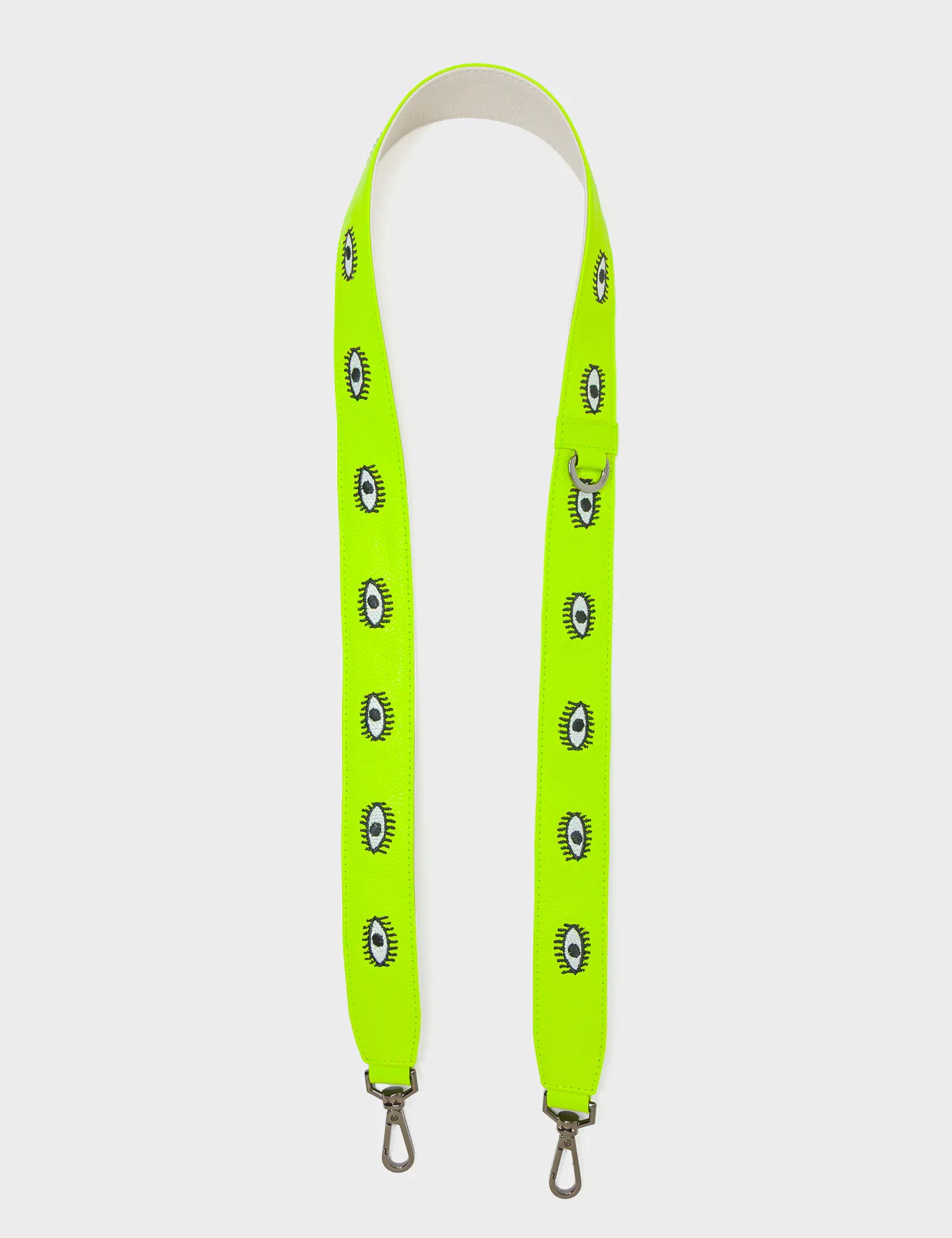  Detachable Sharp Green Leather Shoulder Strap - All Over Eyes Embroidery - to Use It