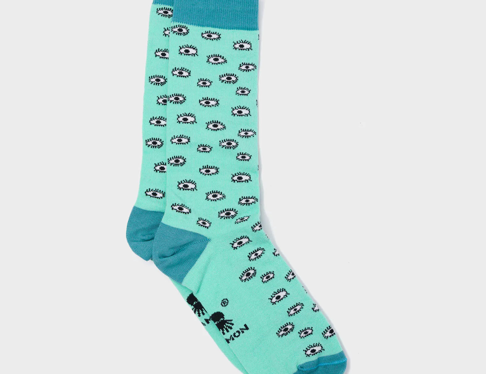 Light Blue Socks - All Over Eyes - Right Side View
