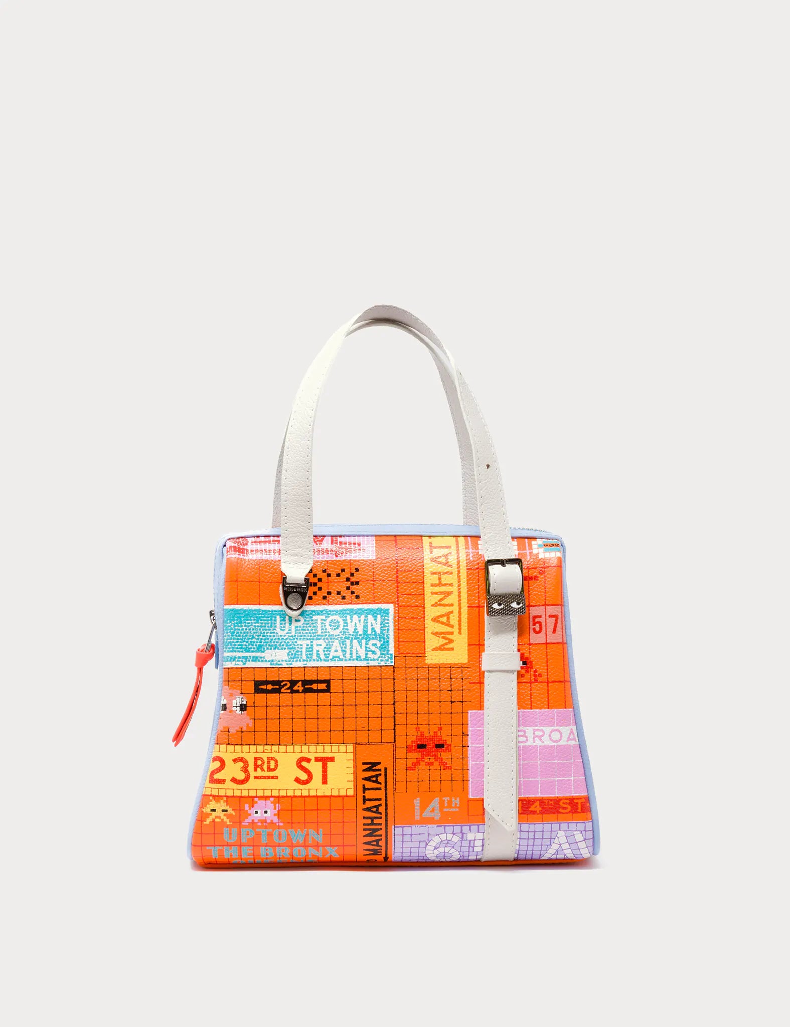 Esther Small Orange Shoulder Bag - Subway Stories Design - Back View