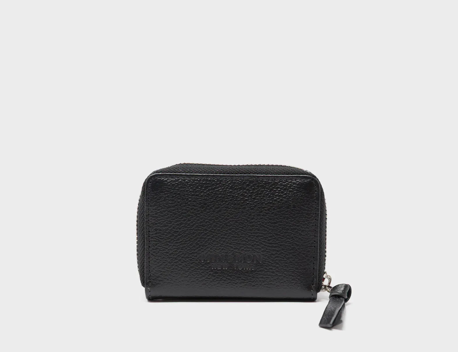 Frodo Black Leather Zip Around Wallet - Winged Tiger Embroidery - Back