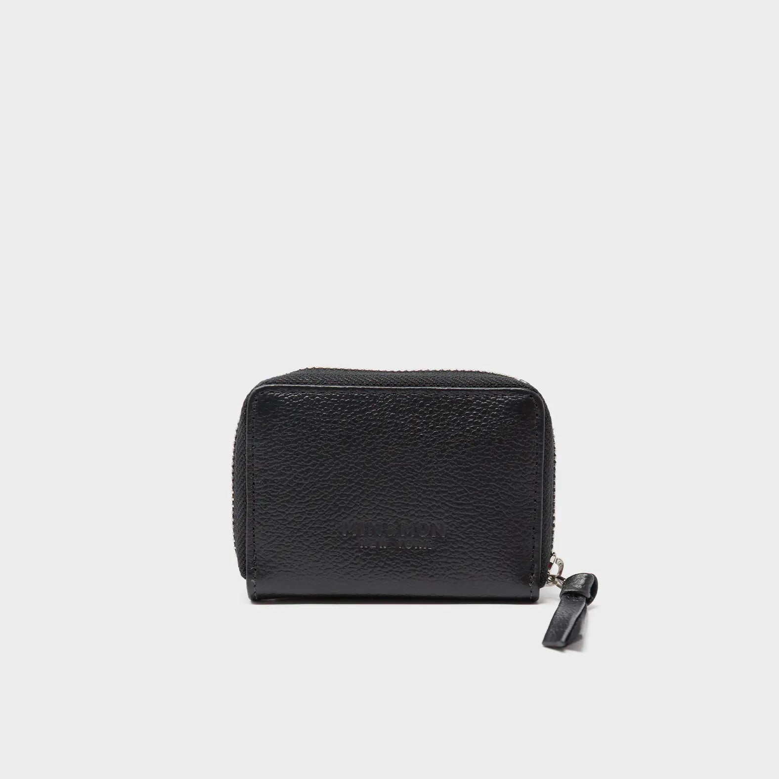 Frodo Black Leather Zip Around Wallet - Winged Tiger Embroidery - Back
