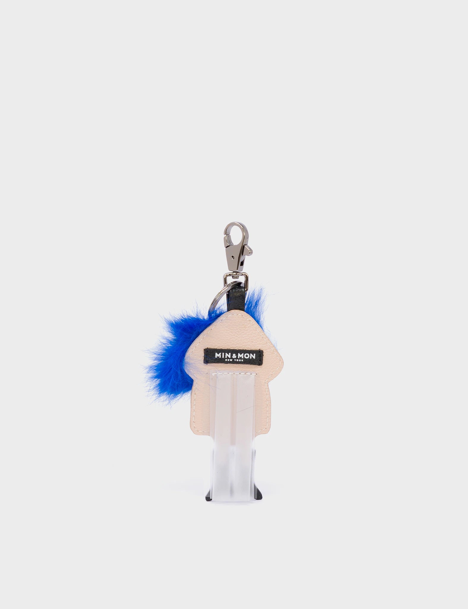 Monster Charm - Royal Blue Fur and Black Leather Boots - Back 