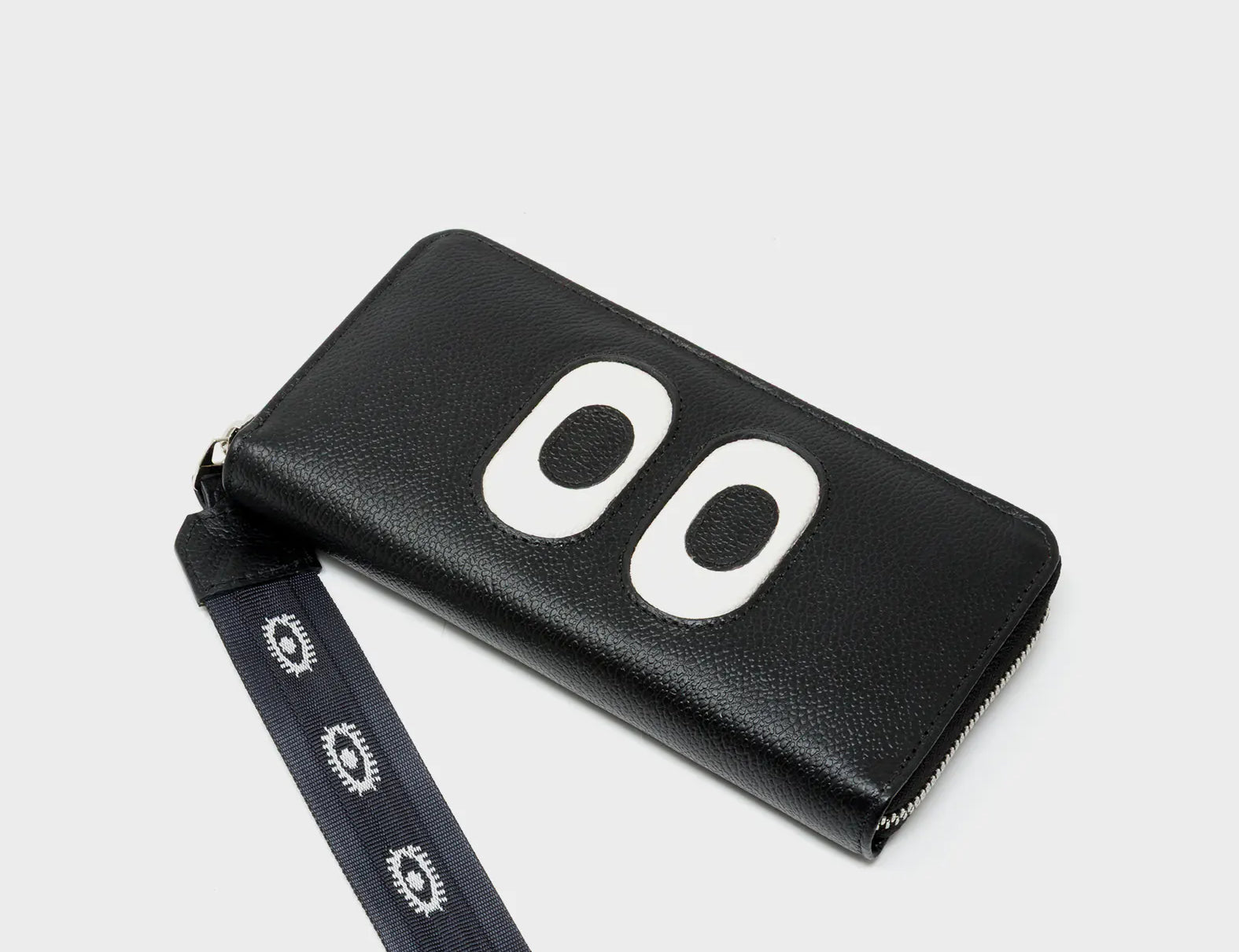 Francis Black Leather Wallet - Look Up Design - side