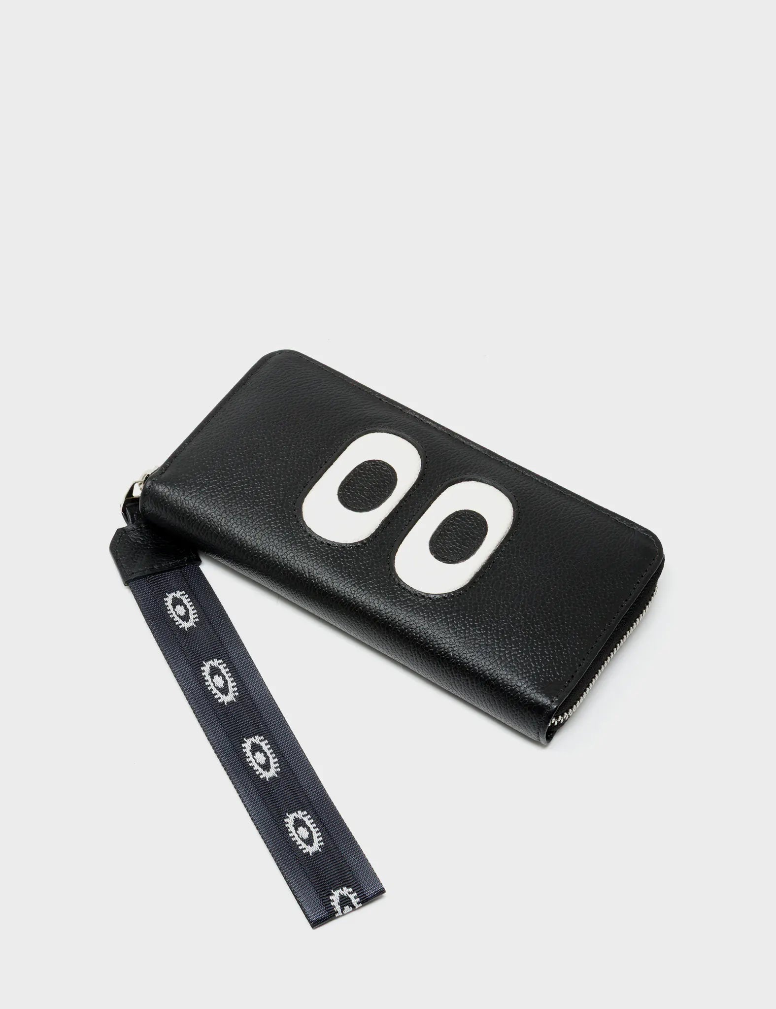 Francis Black Leather Wallet - Look Up Design - side