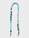 Detachable Shoulder Strap - Light Blue and Black Handwoven Paracord