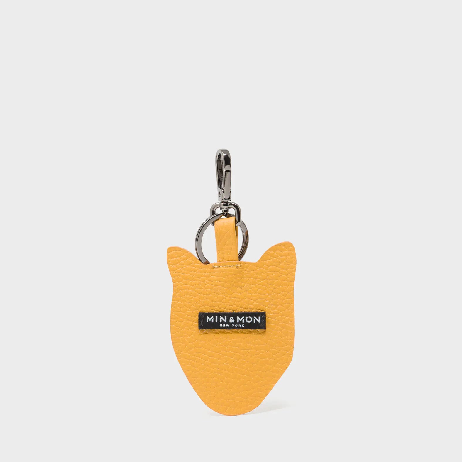 Happy Tiger - Marigold Leather Keychain - Back