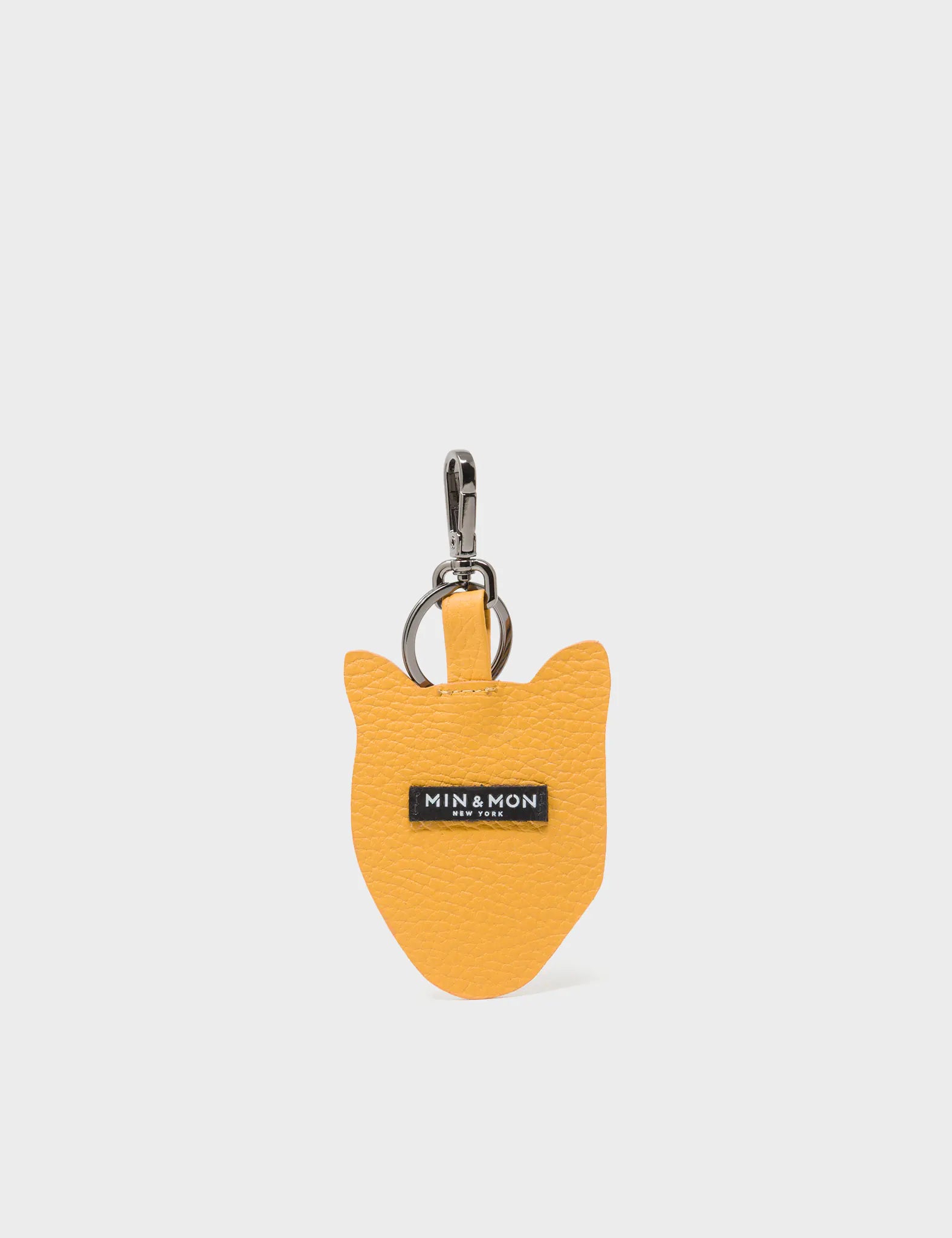 Happy Tiger - Marigold Leather Keychain - Back
