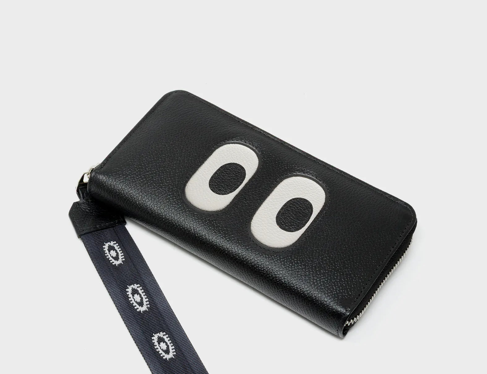 Francis Black Leather Wallet - Look Up Design - side