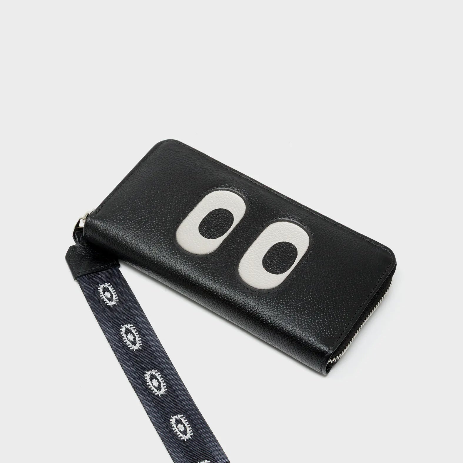 Francis Black Leather Wallet - Look Up Design - side
