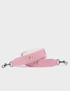 Detachable Blush Pink Leather Shoulder Strap - Embroidered Critters