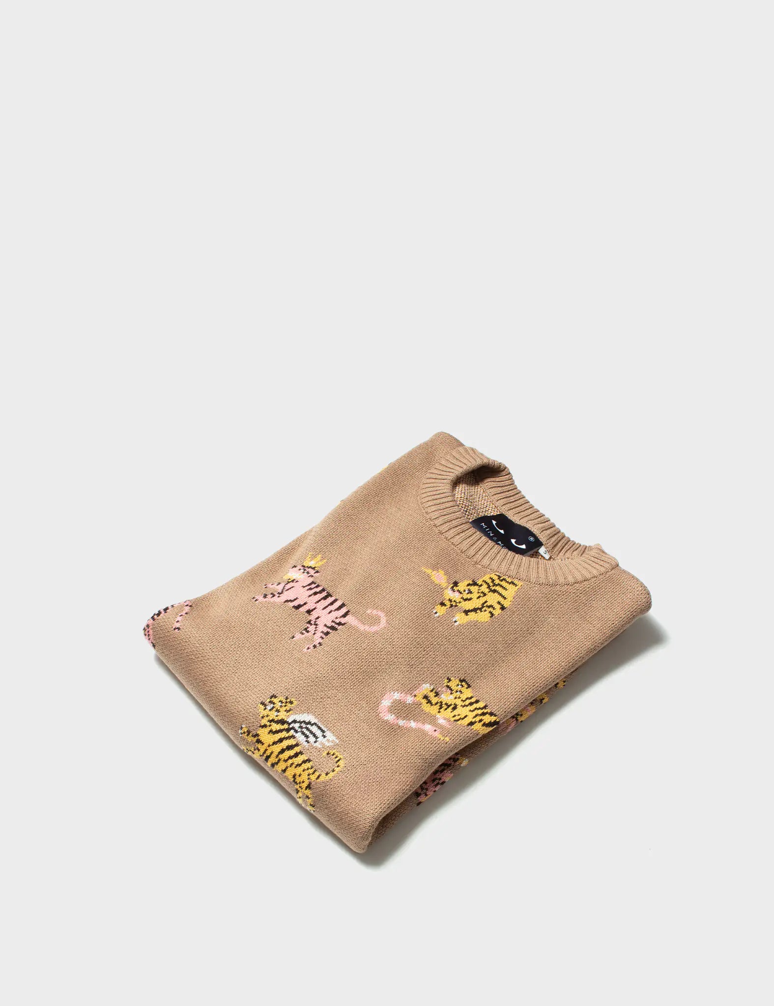 Brown Cotton Sweater - Retro Tiger - Wrapped