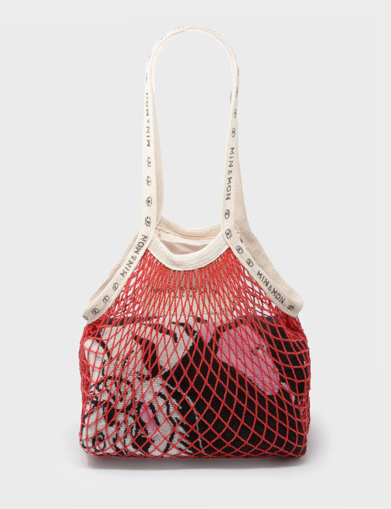 Red Mesh Bag - Min & Mon Design - In Use