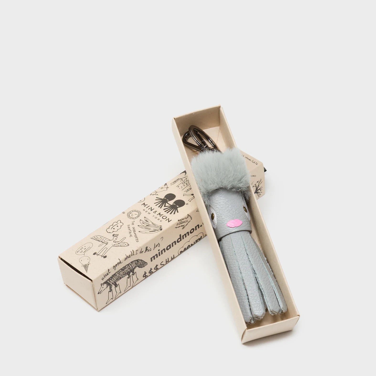 Callie Marie Mayne - Moonwalk Gray Leather and Gray Fake Fur - Box view