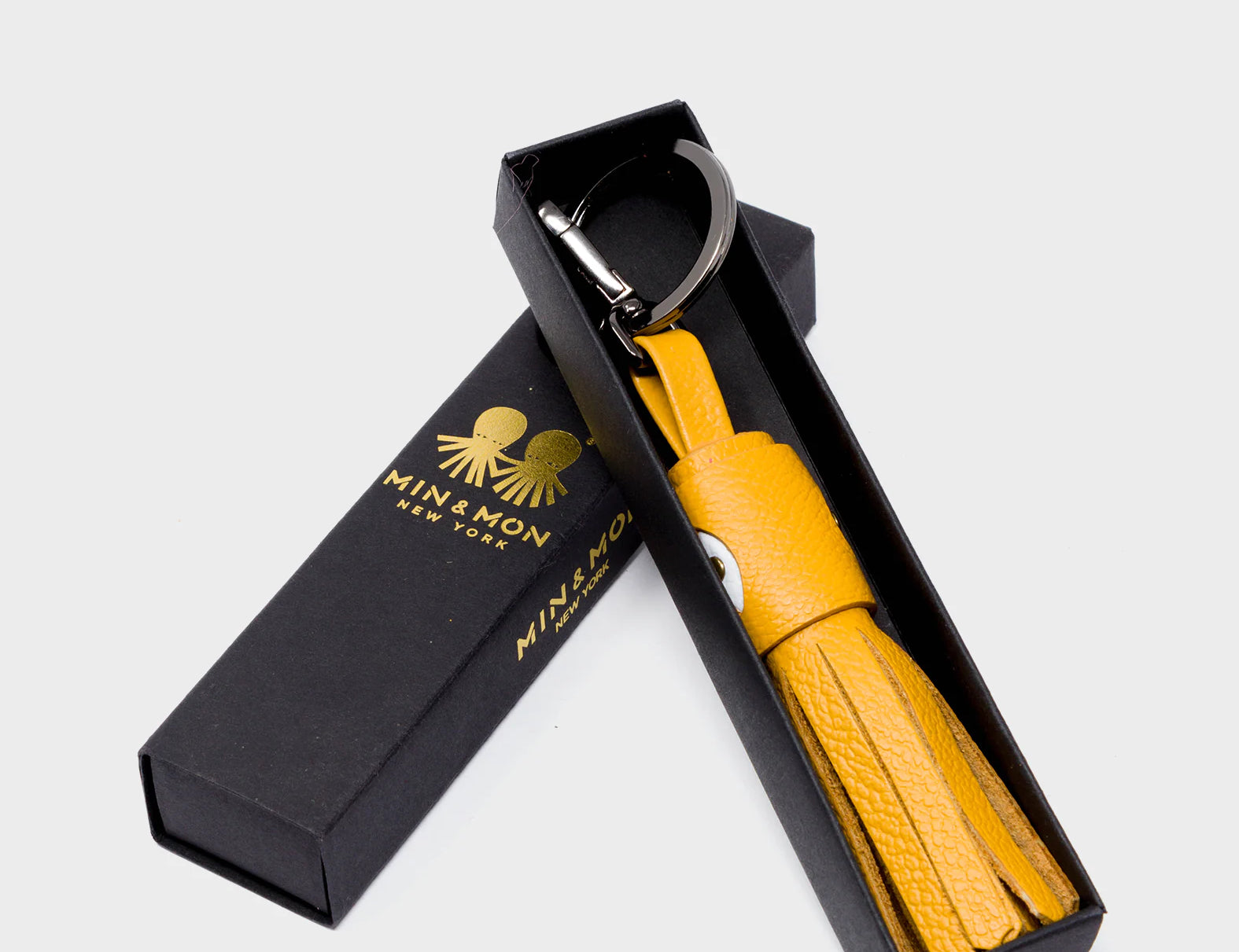 Callie Marie Hue Charm - Golden Glow Leather Keychain - Packaging View