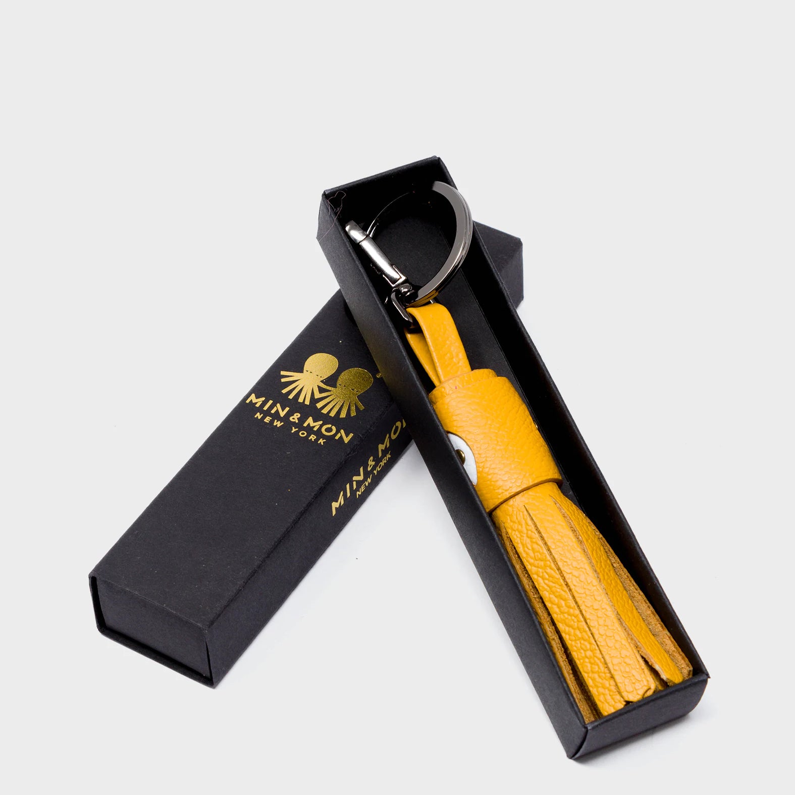 Callie Marie Hue Charm - Golden Glow Leather Keychain - Packaging View