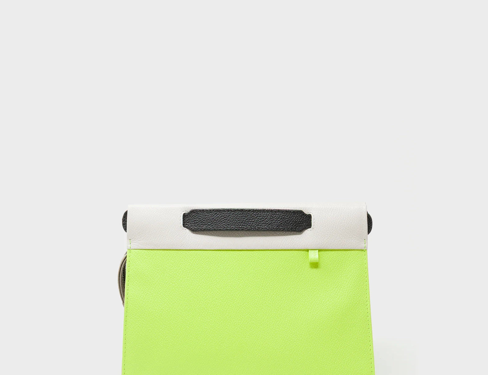 Vali Crossbody Sharp Green Leather Bag - All Over Eyes Embroidery - Front View