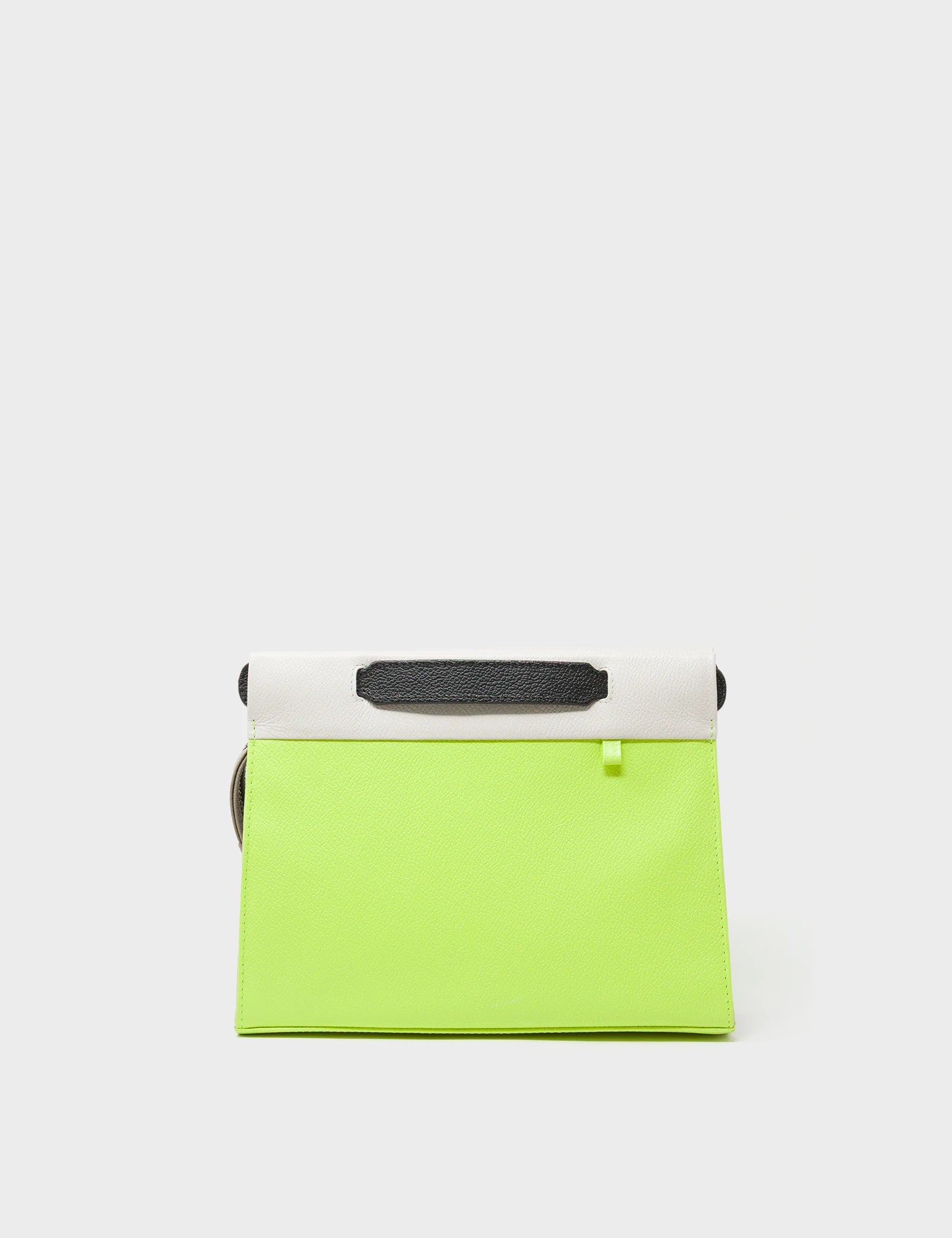 Vali Crossbody Sharp Green Leather Bag - All Over Eyes Embroidery - Front View