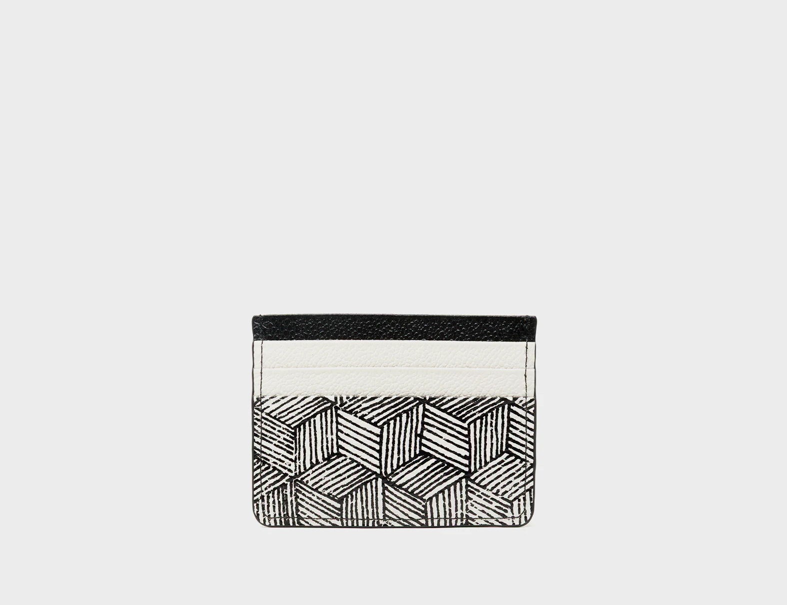 Filium Cream Leather Cardholder - Look Up Design - Back view