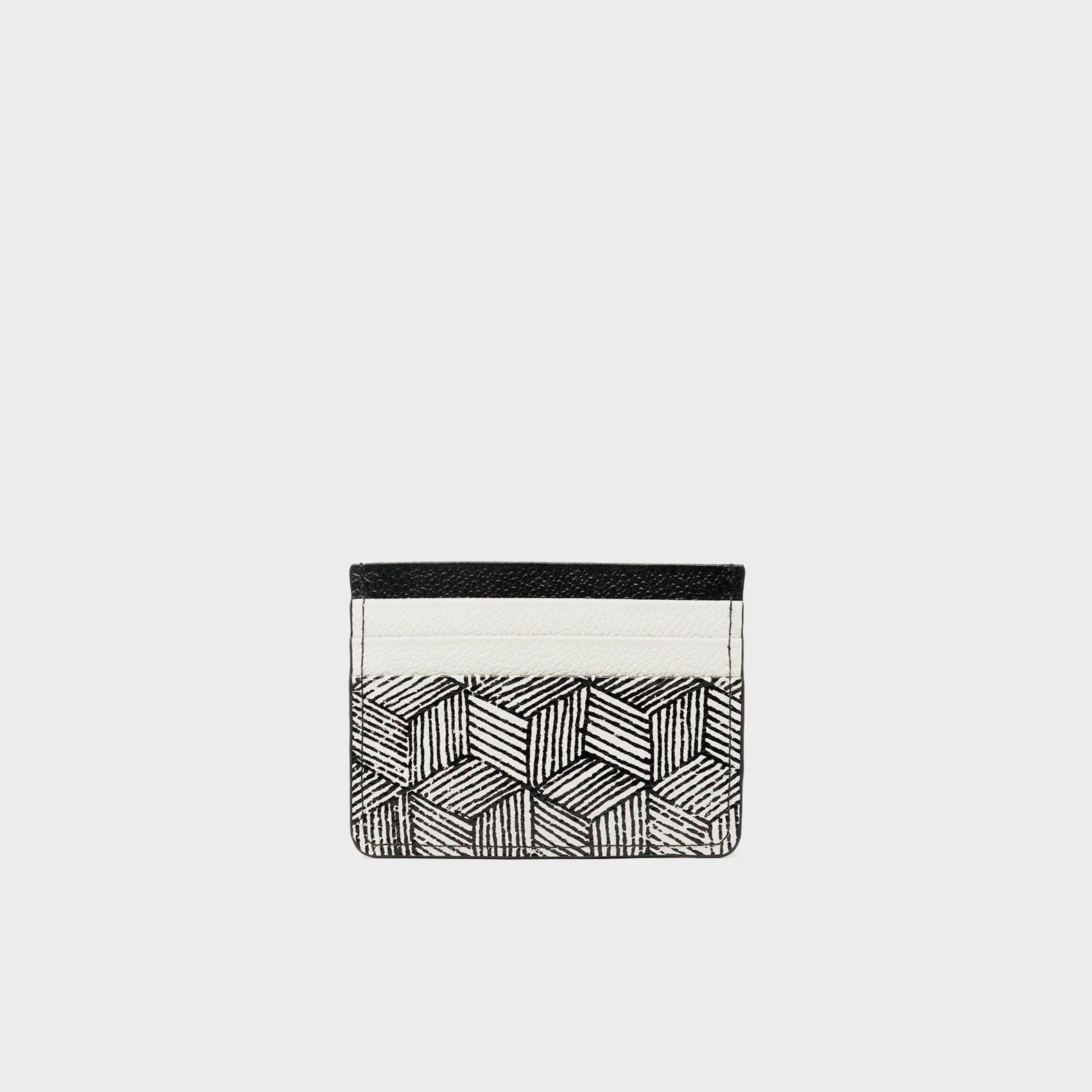 Filium Cream Leather Cardholder - Look Up Design - Back view
