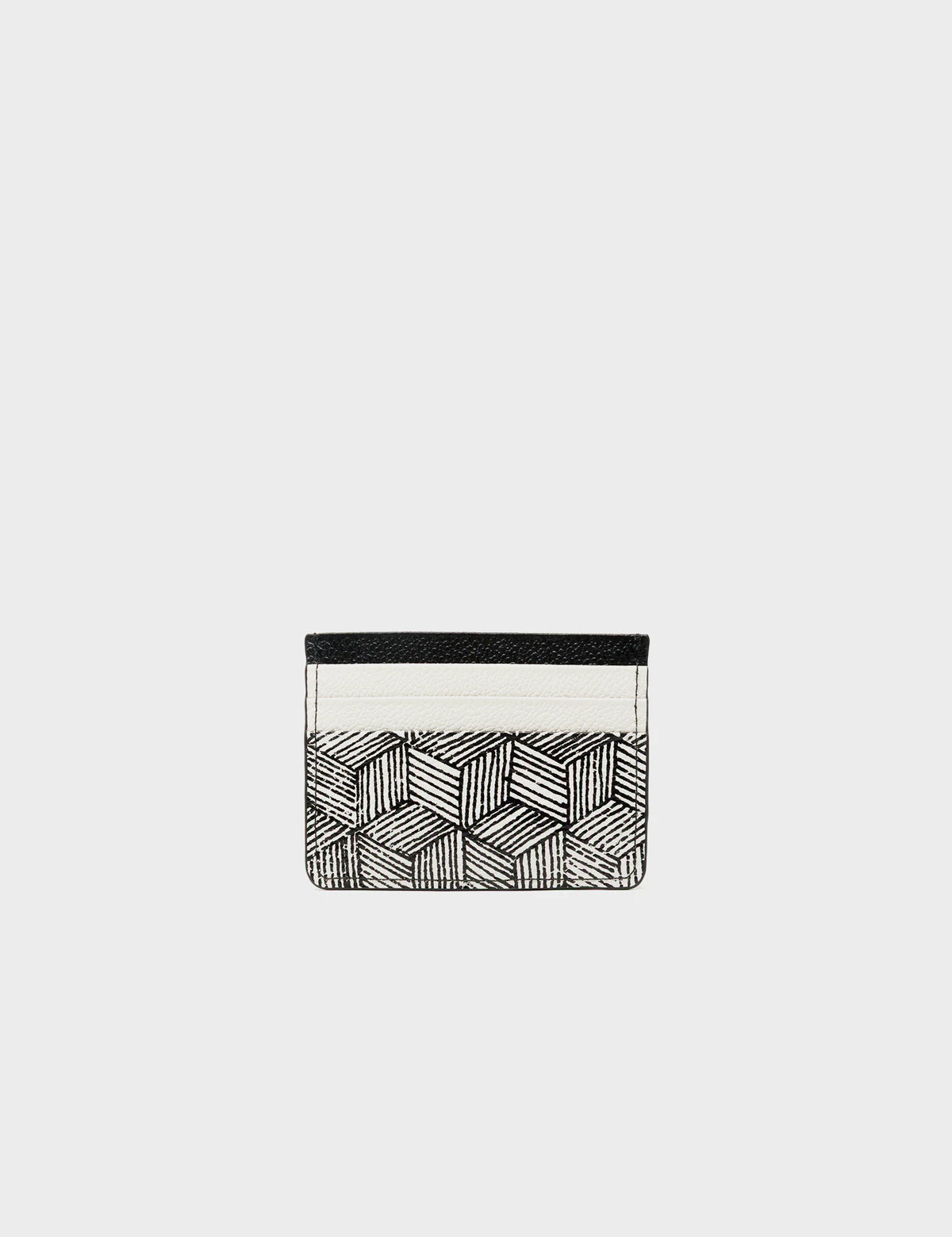 Filium Cream Leather Cardholder - Look Up Design - Back view