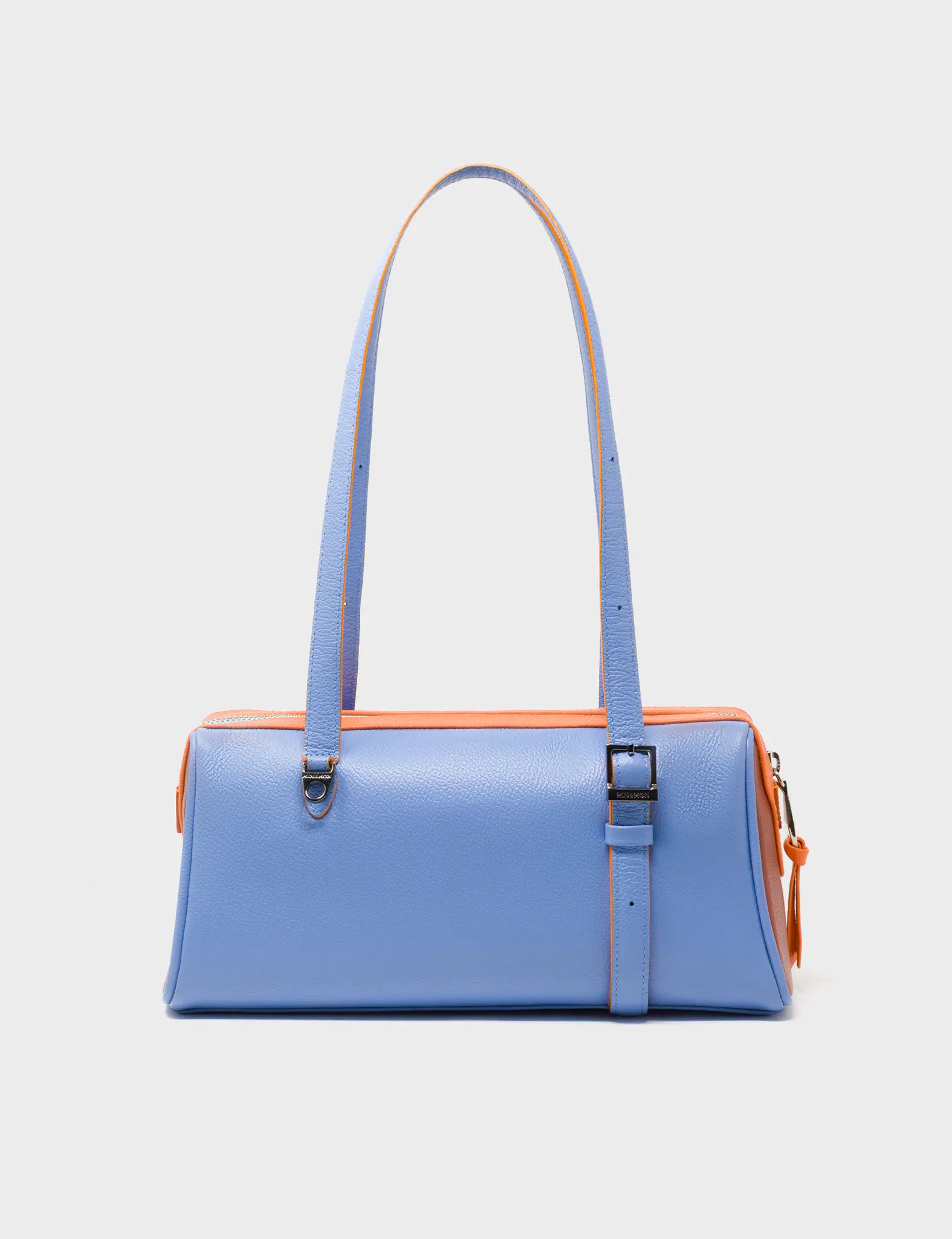 Esther Vista Blue Satchel Mini Bag - Retro Tiger Embroidery - Back View