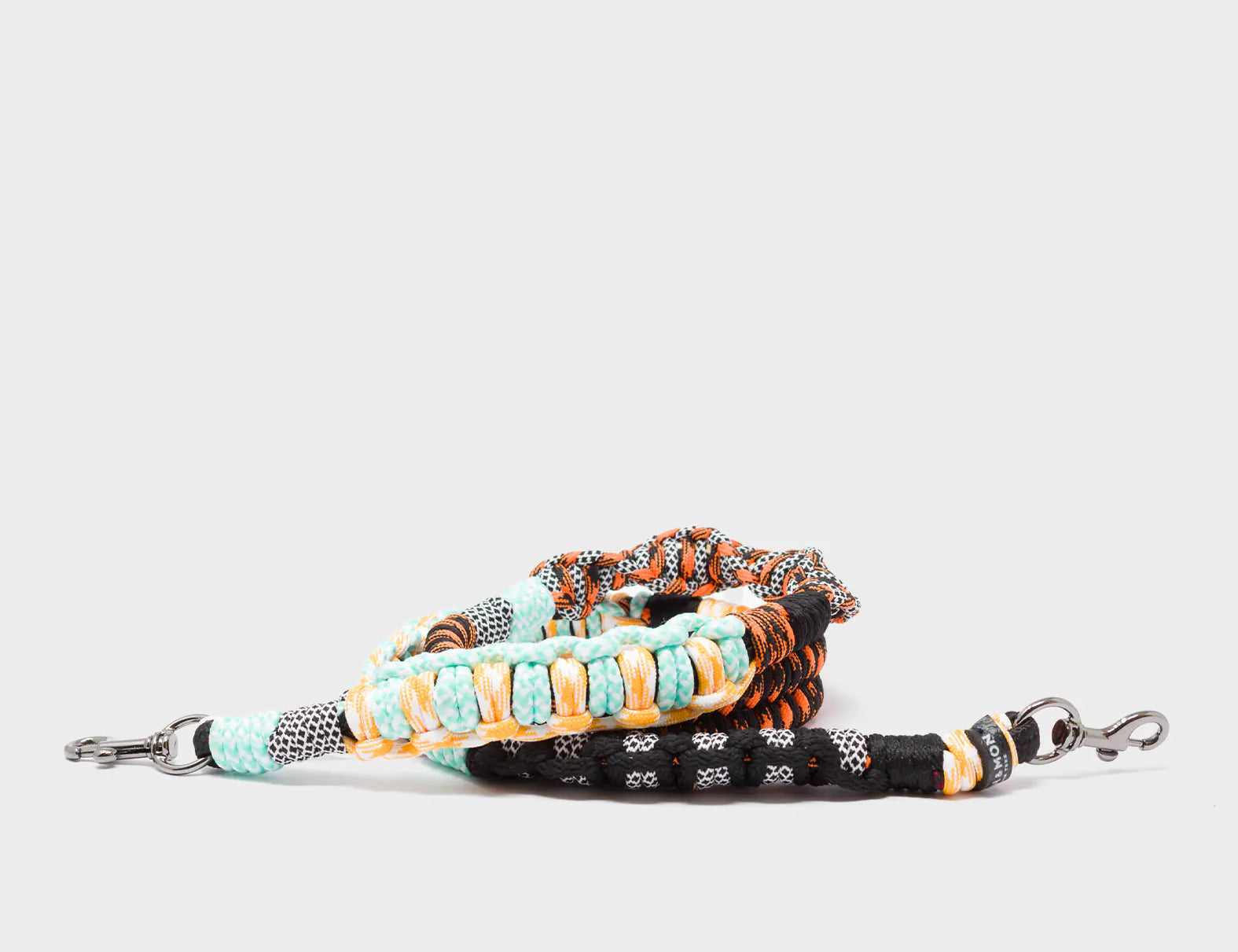 Detachable Shoulder Strap - Yellow, Orange and Black Handwoven Paracord - Main View
