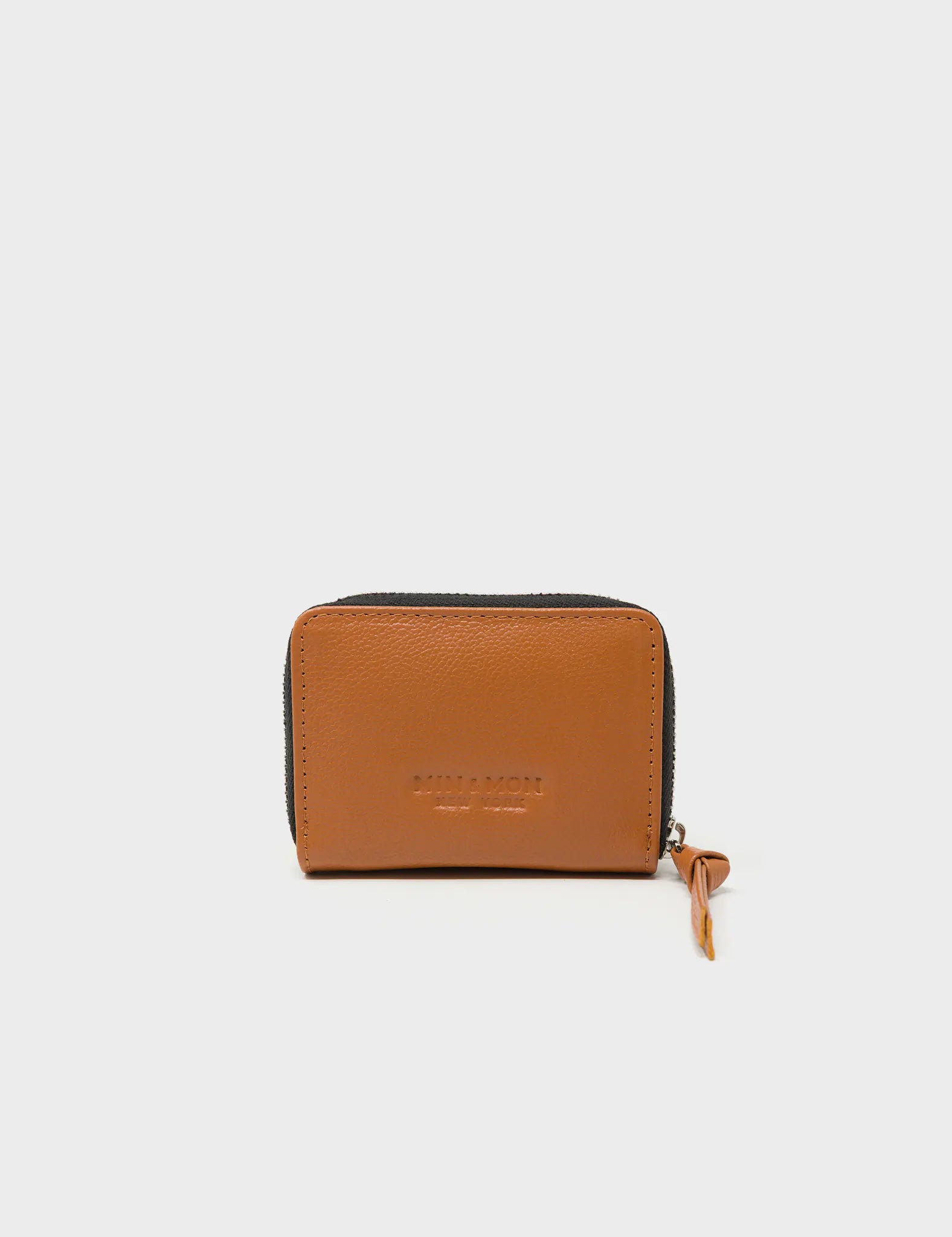Frodo Caramel Leather Zip Around Wallet - Eyes Engraved - Back