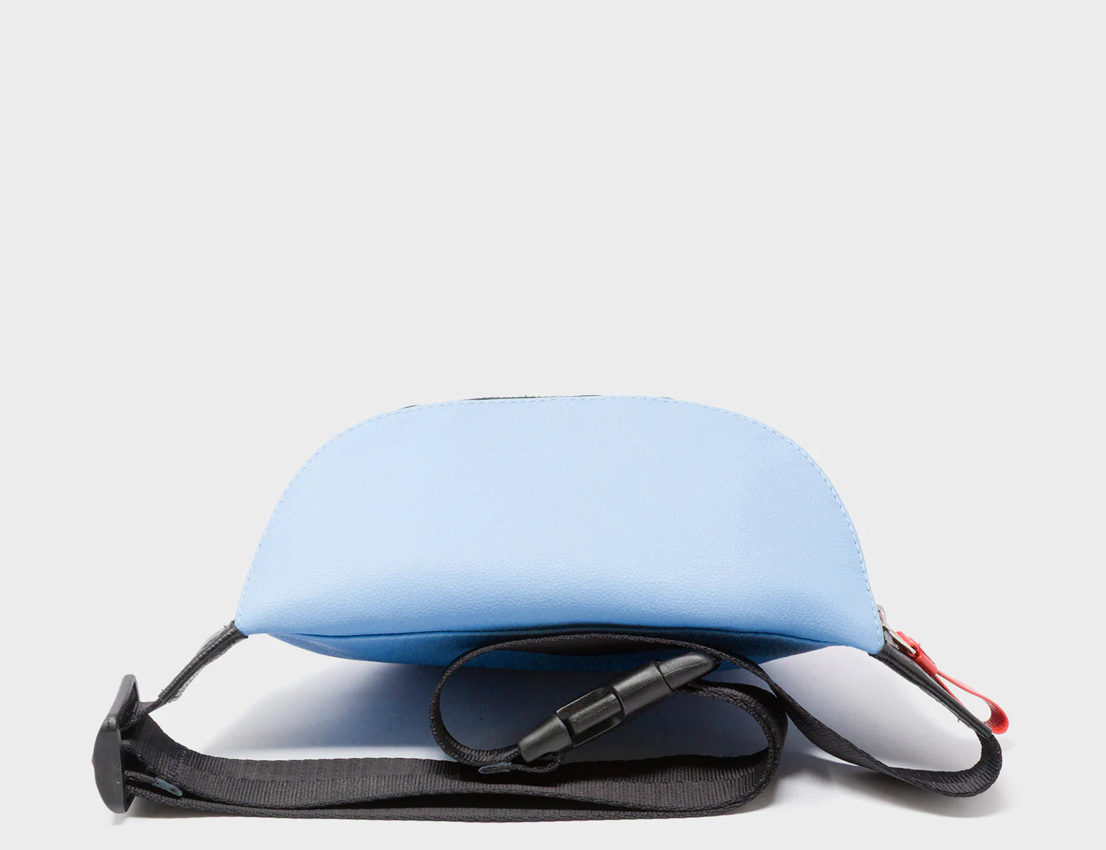 Harold Fanny Pack Cerulean Blue Leather - All Over Eyes Embroidery - Top