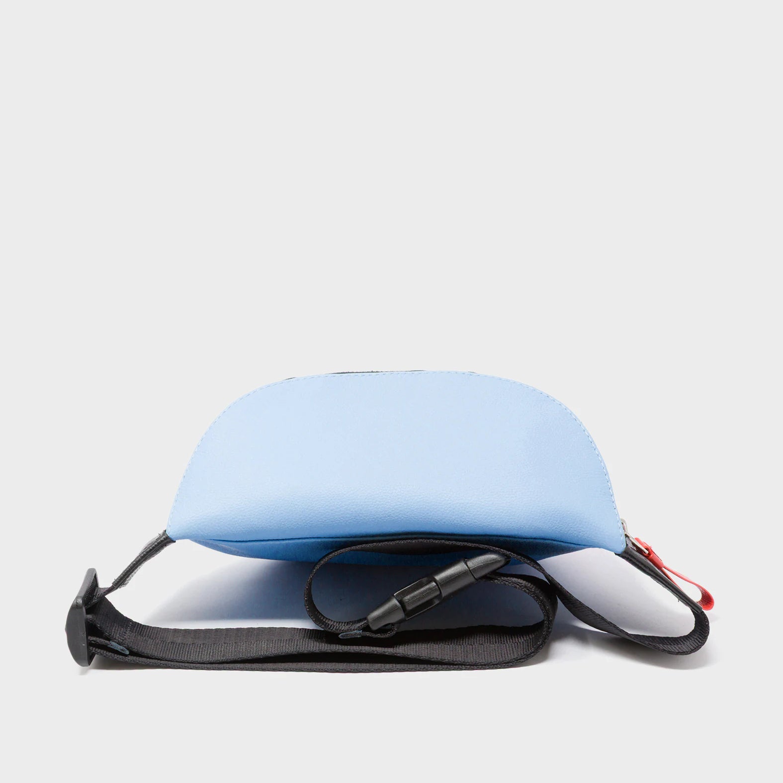 Harold Fanny Pack Cerulean Blue Leather - All Over Eyes Embroidery - Top