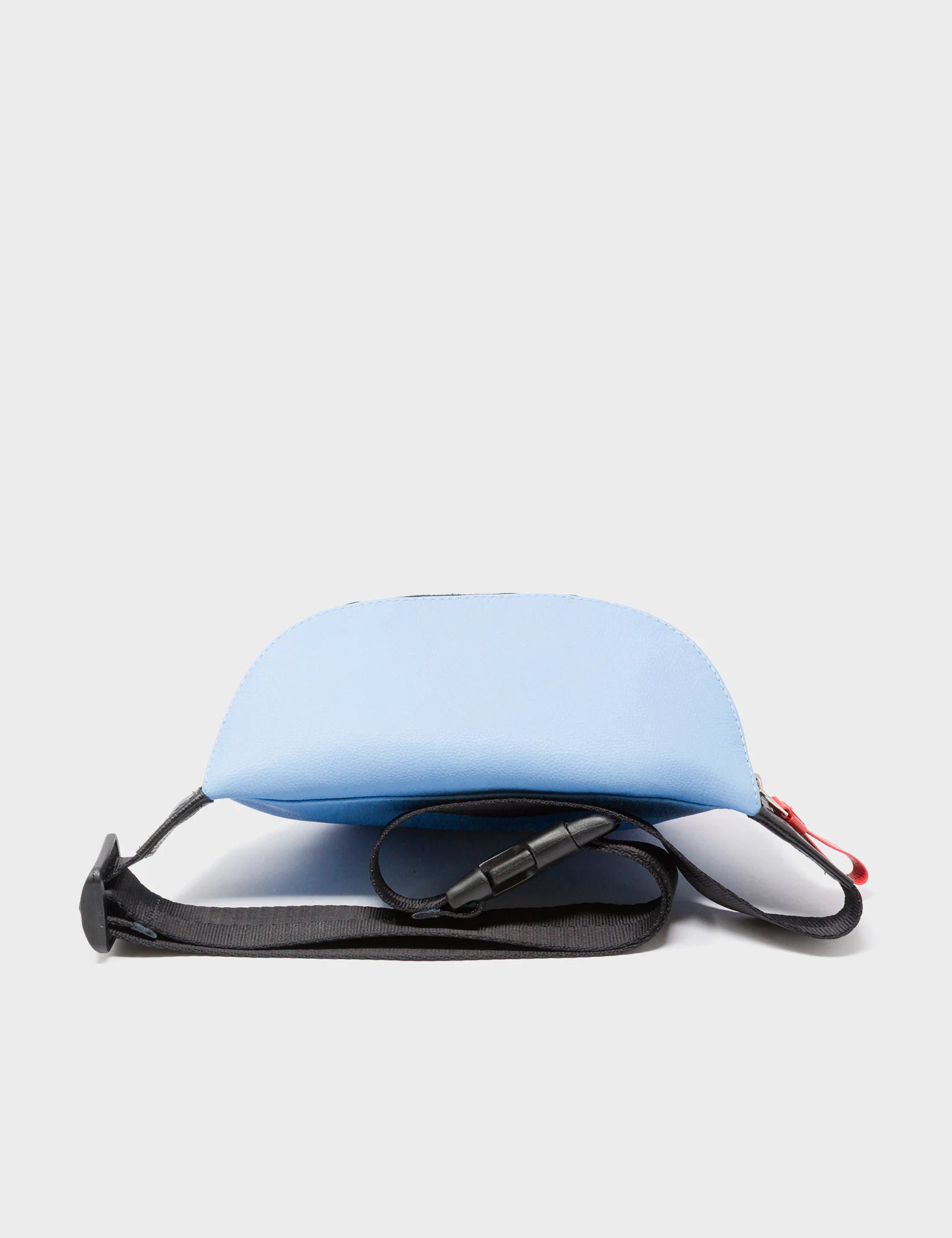 Harold Fanny Pack Cerulean Blue Leather - All Over Eyes Embroidery - Top