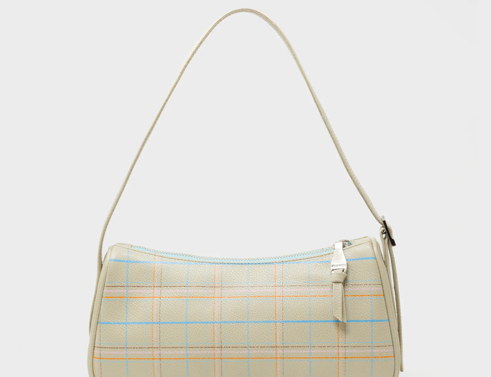 Lucas Hobo Mini Gravel Beige Handbag - Retro Tiger Embroidery - Back View