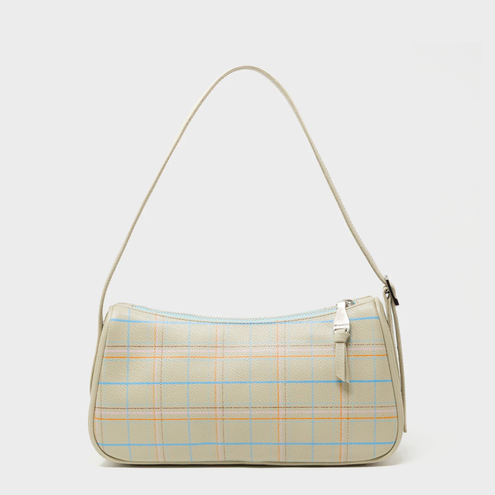 Lucas Hobo Mini Gravel Beige Handbag - Retro Tiger Embroidery - Back View