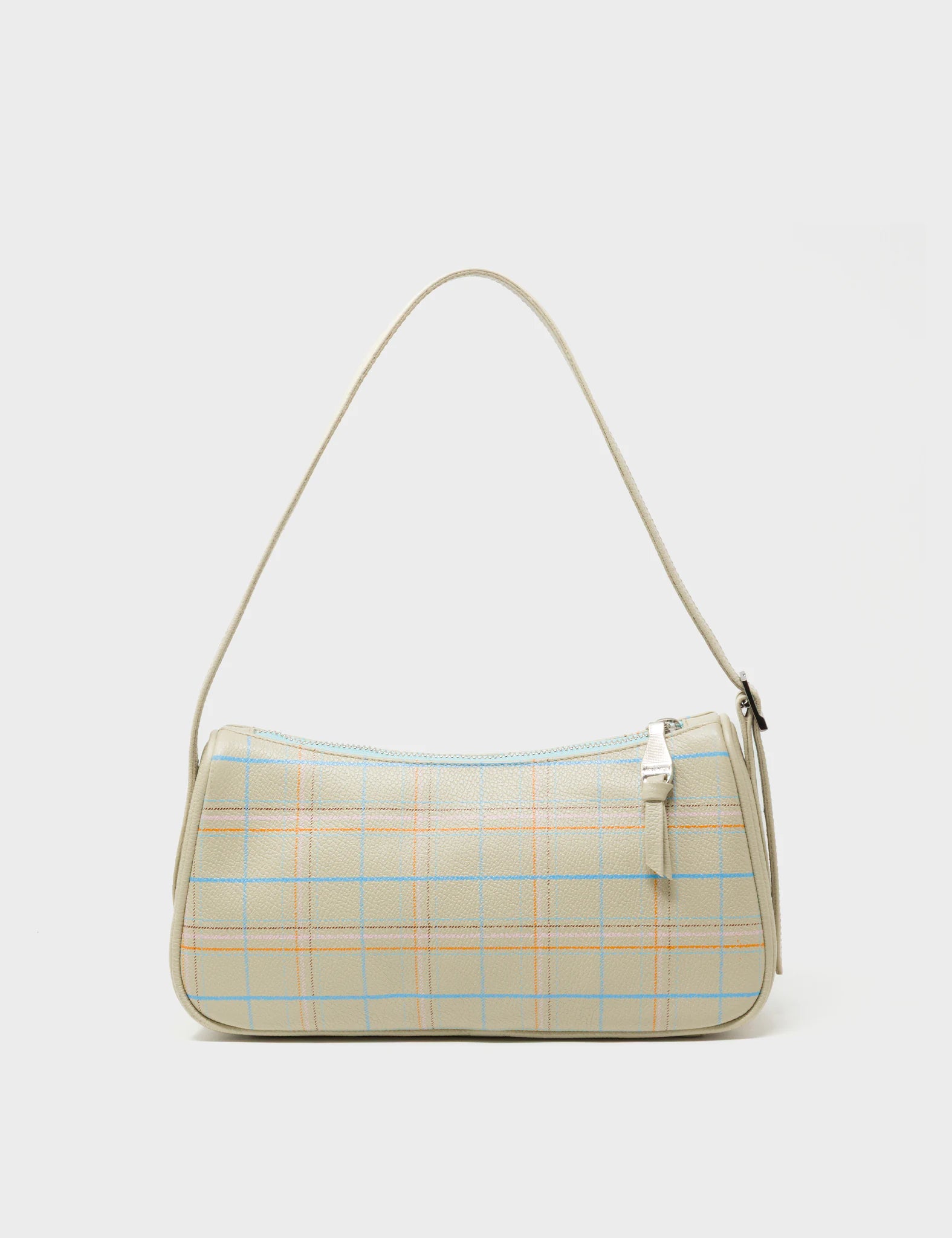Lucas Hobo Mini Gravel Beige Handbag - Retro Tiger Embroidery - Back View