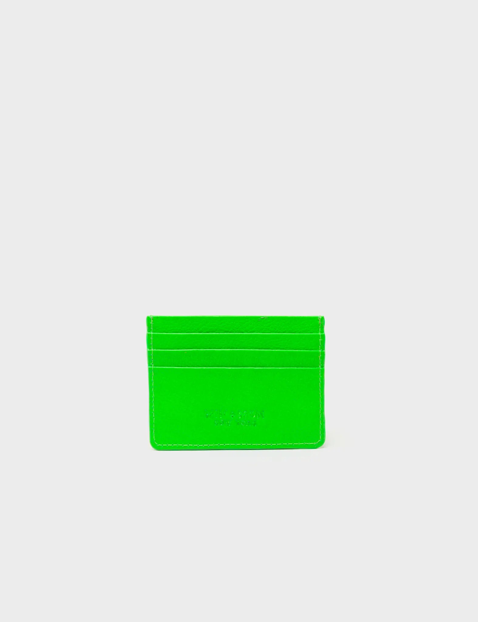 Filium Neon Green Leather Cardholder - Look Up Design - Back