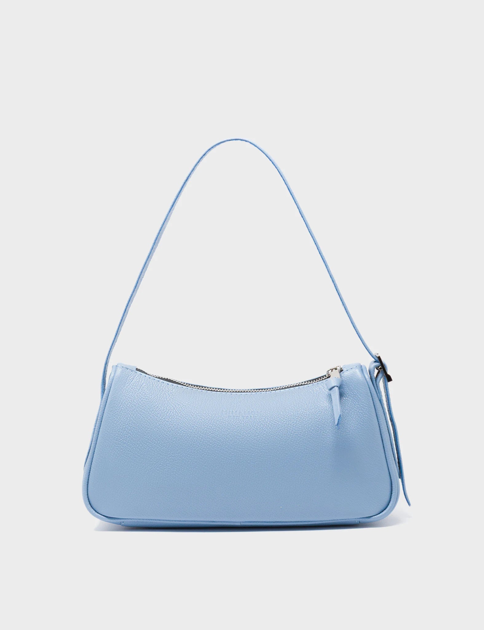 Lucas Hobo Mini Cerulean Blue Handbag - All Over Eyes Embroidery - Back