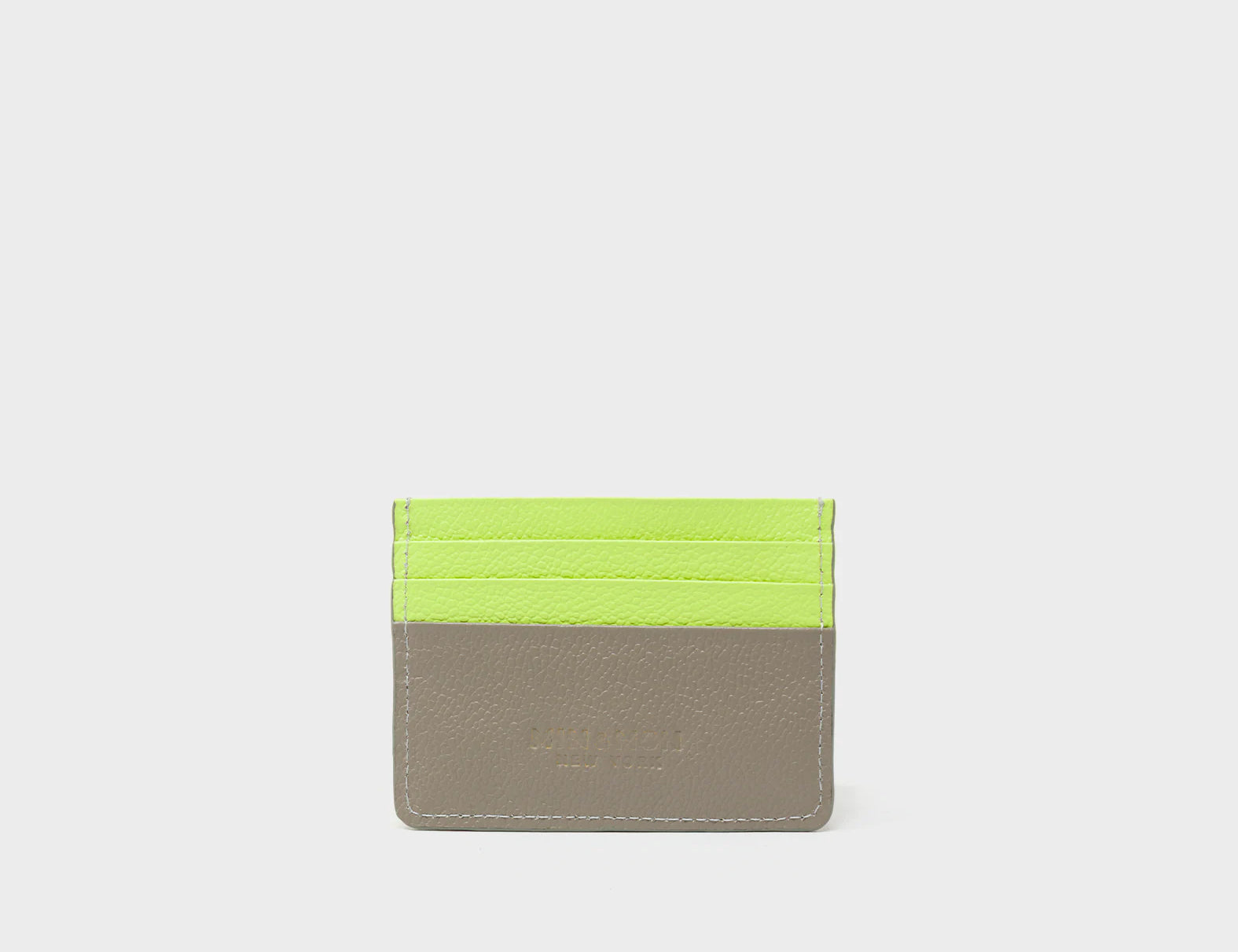 Filium Tuffet Brown Leather Cardholder - Retro Tiger Embroidery - Back