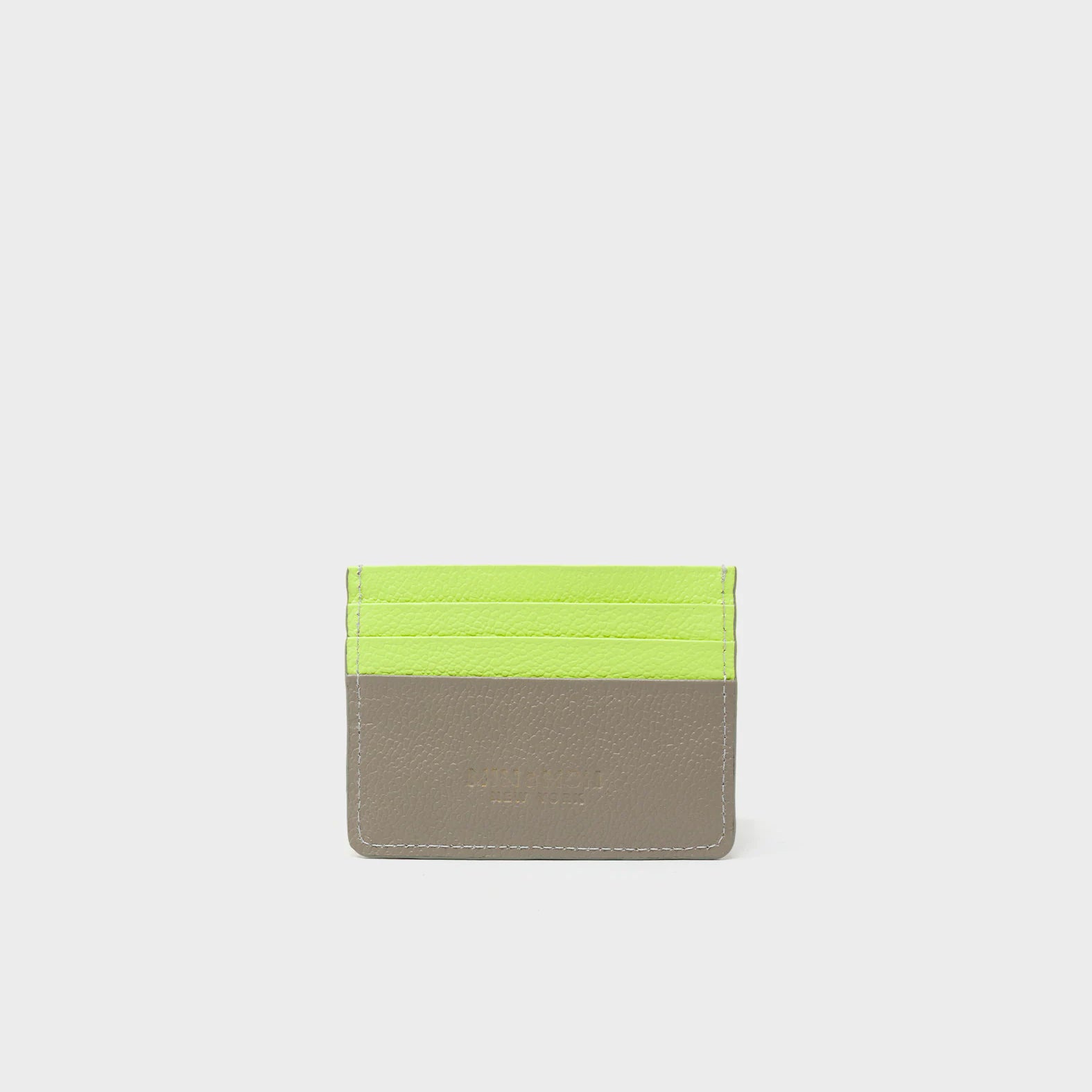 Filium Tuffet Brown Leather Cardholder - Retro Tiger Embroidery - Back