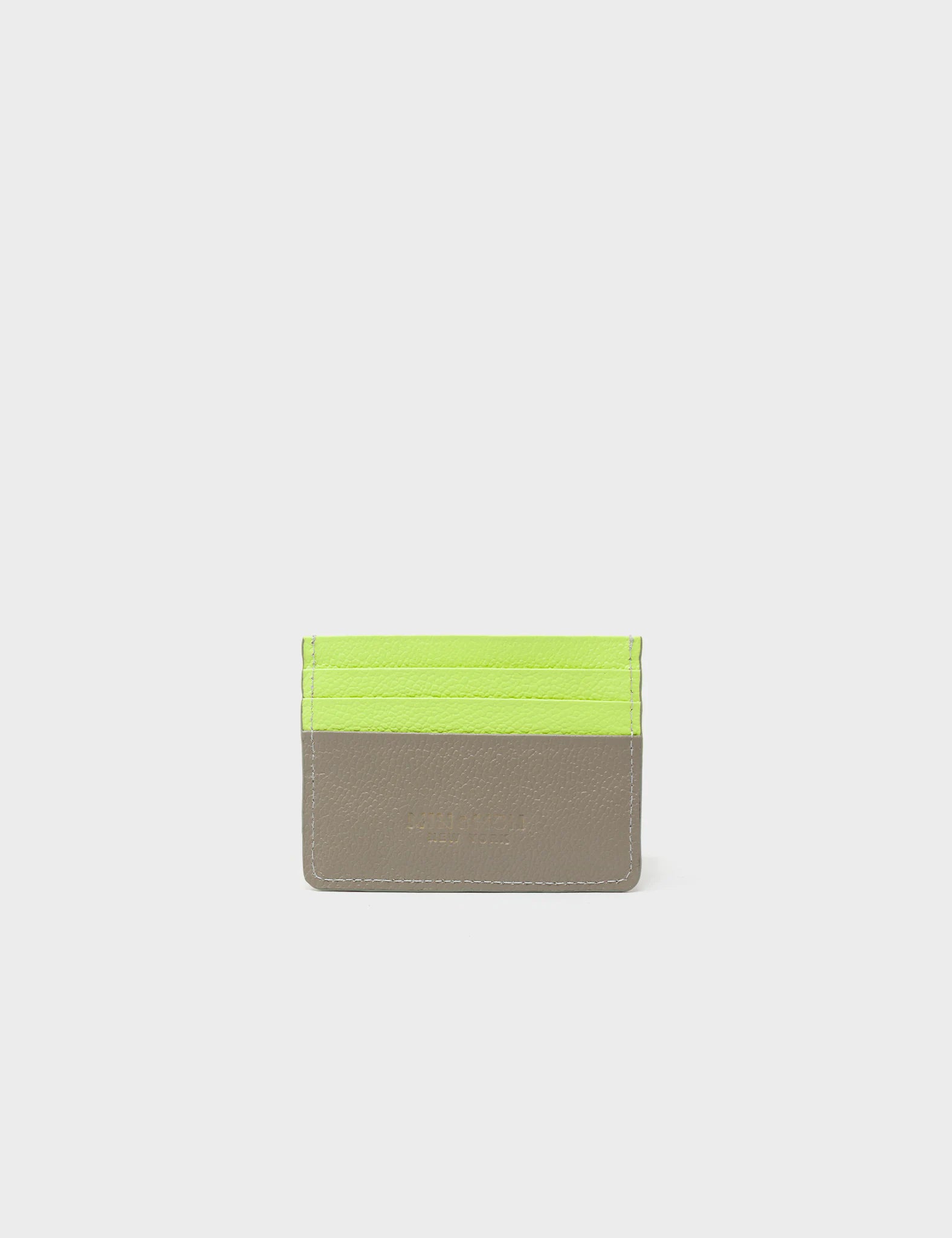 Filium Tuffet Brown Leather Cardholder - Retro Tiger Embroidery - Back