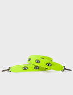 Detachable Sharp Green Leather Shoulder Strap - All Over Eyes Embroidery - Main View