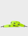 Detachable Sharp Green Leather Shoulder Strap - All Over Eyes Embroidery - Main View