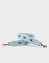 Detachable Stratosphere Blue Leather Shoulder Strap - All Over Eyes Embroidery