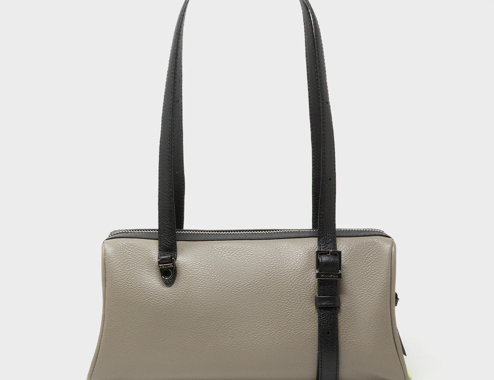 Esther Tuffet Brown Satchel Mini Bag - Retro Tiger Embroidery - Back View